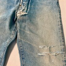 ★LEVIS 702XX W33L36 隠リベット 刻印J22 赤耳 メンズ リーバイスジーパン バックルバック ボタンフライ 日本製 デニムパンツ 0.75kg★_画像10