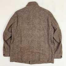 ◆【古着】BURBERRY LONDON バーバリーロンドン スタンドカラー ジップアップ チェック ジャケット M ブラウン メンズ 三陽商会 0.65kg_画像2