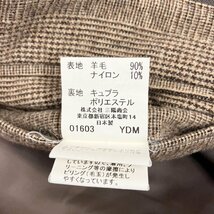 ◆【古着】BURBERRY LONDON バーバリーロンドン スタンドカラー ジップアップ チェック ジャケット M ブラウン メンズ 三陽商会 0.65kg_画像9