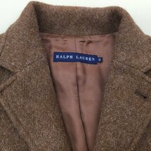 ■Ralph Lauren ラルフローレン コート 羊毛 アルパカ ブラウン レディース サイズ9 /0.56■_画像6