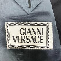 ◆【古着】GIANNI VERSACE ジャンニヴェルサーチ イタリア製 スーツ テーラードジャケット ダブル メデューサボタン 52R 紺 ウール 0.83kg_画像7