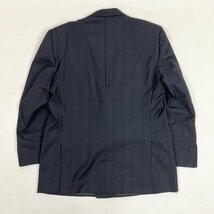 ◆ 古着 GIANNI VERSACE ヴェルサーチ イタリア製 スーツ ジャケット パンツ 上下 セットアップ ダブルボタン ストライプ 56R 濃紺 1.21kg_画像3