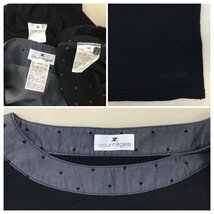 ■Courreges クレージュ フォーマル スカートスーツ ブラック グレー レディース サイズ9/1.06kg■_画像9