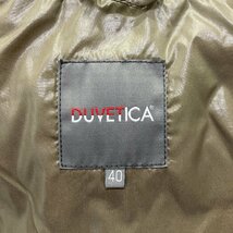 ●DUVETICA デュベティカ ダウンジャケット 中綿 キルティング ダブルジップ ブルガリア製 ナイロン カーキ系 size40 レディース 0.52kg●_画像6