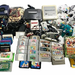 ★任天堂 ニンテンドー ファミリーコンピューター スーパーファミコン ニンテンドー64 ゲームキューブ 本体 ソフト 他ジャンク品 14.55kg★の画像1