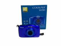 ★Nikon デジタルカメラ COOLPIX W150 Wi-Fi搭載 防水 耐衝撃 耐寒 ブルー 現状品0.3kg★_画像1
