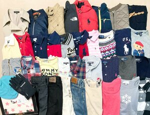 ★ブランド 子供服 38点 まとめ ベビー キッズ 男の子 女の子 POLO RALPH LAUREN BURBERRY TOMMY NORTH MIKI HOUSE 他 卸 現状品 10.5kg★