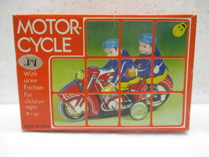 43147 古い 当時物 ブリキ モーターサイクル 未使用 バイク オートバイ フリクション 双人摩托車 玩具 おもちゃ 乗り物 レトロ 