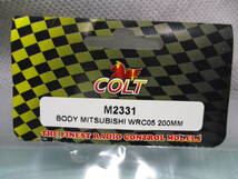 未使用品 COLT M2331 MITSUBISHI WRC05(200mm) 1/10RC ボディ_画像2