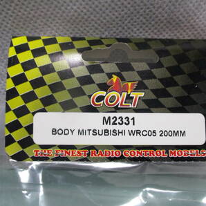 未使用品 COLT M2331 MITSUBISHI WRC05(200mm) 1/10RC ボディの画像2