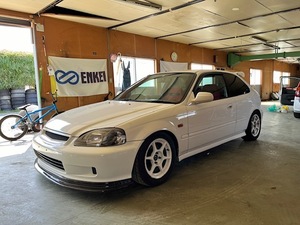 希少　シビック　EK9　タイプR　ホンダ　Vtec　B16B　車高調　P1レーシング　アルミ　4穴　検　EK4　EK3　EG6　CIVIC TYPER　HONDA