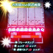 【電球色2個セット】 ルミナスルーセントバルブ s25 led ダブル BAY15d 180度段違いピン 12v 24v ダブル球 デコトラ トラック 竹村商会_画像10