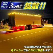 【ホワイト10個セット】 ルミナスルーセントバルブ 角マーカー用 BA9s led G14 12v 24v 6w 箱マーカー デコトラ トラック 竹村商会_画像6