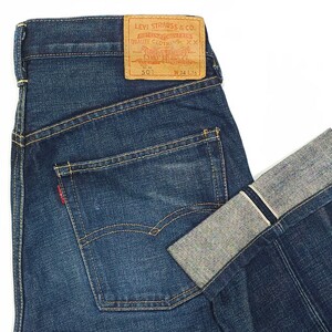 Levi's リーバイス☆501XX 66501 ヴィンテージ 復刻 W34 ジーンズ ジーパン デニムパンツ 日本製 BIG-E ビッグE 赤耳 メンズ