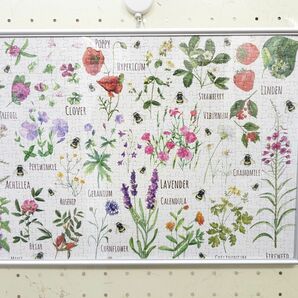 《完成品 額入り》M&S パズル 英国の花 500ピース