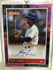 49シリ　カイルルイス　KYLE LEWIS サイン　mlbトレカ　2022 Donruss Pink Fireworks Sparkle Card ピンクパラレル　PANINI 