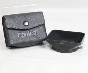 030147 【美品 コニカ】 KONICA KH2 AR24・28mm用 内径 57mm （フィルター径55mm) 角型かぶせ式メタルフード 