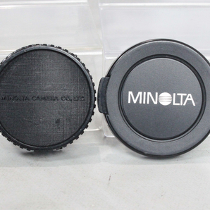 0301120 【良品 ミノルタ】 MINOLTA MDマウントレンズリアキャップ＆55mm レンズキャップの画像1