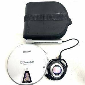 SONY ソニー CD WALKMAN CDウォークマン D-E01 G-PROTECTIONポータブルCDプレーヤー 音響機器 専用ケース付 難あり 現状品 O137-5の画像1