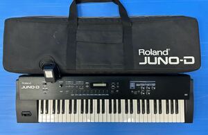 Roland ローランド JUNO-D シンセサイザー キーボード 61鍵盤 音響機器 ケース付き 現状品 通電確認済 O138-2
