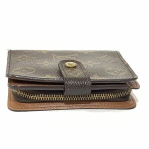 LOUIS VUITTON ルイヴィトン モノグラム コンパクトジップ M61667 財布 ブラウン 真贋済み【M378-5】の画像5