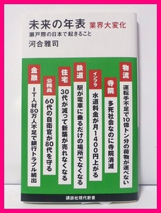 送料無料【美品】未来の年表 業界大変化 瀬戸際の日本で起きること　河合 雅司 (著)