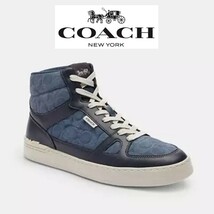 ◆新品/正規品◆【COACH★CN323-8D】コーチ メンズ ハイトップスニーカーシューズ靴 シグネチャー 定価55,000円 箱付き 1点のみ!!_画像1