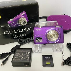 Nikon coolpix s5100 ニコン　デジタルカメラ　元箱・充電器・カメラケース付き　【基本動作確認済】