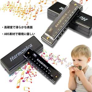  harmonica 10 hole z music lock blues musical performance beginner storage case attaching silver *