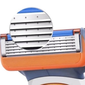 髭剃り替刃 ジレットフュージョン 互換品 ブルー 8個セット Gillette Fusion 5枚歯 かみそり 剃刀 替え刃 ヘッド カミソリFusion 5の画像2
