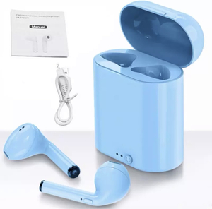 iミニイヤホン　ブルー　Bluetoothイヤホン　ワイヤレスイヤフォン　インナーイヤー型　可愛い　軽い　持ち運び楽☆