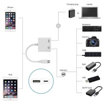 Lightning USB 3カメラアダプタ ライトニング 変換 アダプターケーブル Lightning USB iPhone8 8Plus iphoneX iPhone6 7Plus iPad iPod☆_画像8