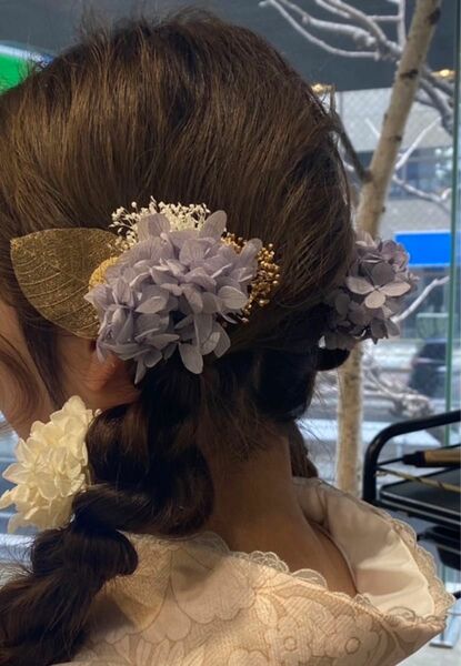 髪飾りセット　ドライフラワー　結婚式　成人式　前撮り　二次会　ウェディング