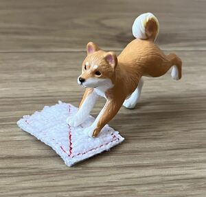 ◆YELL エール 動物 柴犬 ぞうきんがけ 掃除 わんこ 犬 フィギュア 中古