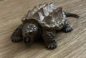 ◆エイコー ミニチュアプラネット 亀 かめ カメ フィギュア 生き物 中古 ゴールデンワニガメ