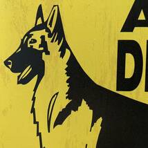 2枚 新品 壁掛けプレート 猛犬注意 犬に注意 警告版 防犯対策 危険 番犬 狂犬 いぬ イヌ 金属パネル ブリキ看板 BEWARE OF DOG ピットブル_画像5
