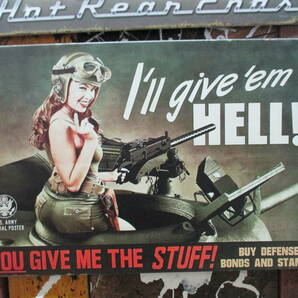 新品 壁掛けプレート 女性兵士 U.S.ARMY アーミー セクシーガール 美女 sexy マシンガン 戦車 パネル 壁飾り インテリア雑貨 ブリキ看板