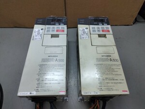 MITSUBISHI／三菱電機　インバーター　FR-A520-0.75K　FREQROL-A500　２個set　中古