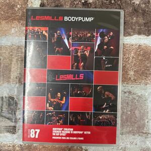 87★レスミルズ★Lesmills★DVD★CD★中古品★BodyPump★ボディパンプ87★英語コレオノート★箱に傷有★汚れあり★再生確認済★3点セット