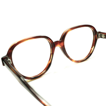 球数極少 渋目初期モデル1950s-60s スリーブ付デッドUSA製 TART OPTICAL タートオプティカル PUSSYFOOTER size48/18 鼈甲柄 眼鏡 a5729_画像4