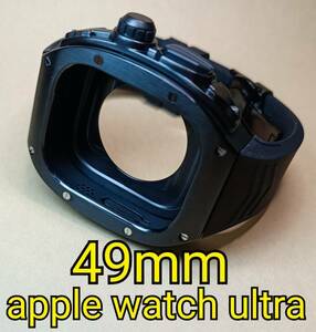  black black Raver 49mm apple watch ultra Apple watch Ultra metal case stainless steel custom golden concept Golden concept 