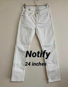 Notify/ノティファイ　デニムパンツ　白24 イタリア製　美品