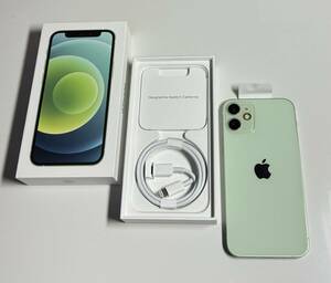 超美品 iPhone 12 mini Green 256GB A2176 米国版