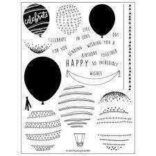 新品☆Concord&9th バースディカード お祝い事にピッタリなクリアスタンプセット Happy Balloons カードメイキング 風船