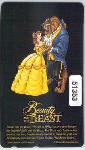 51353* Disney Beauty and the Beast телефонная карточка *