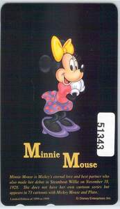 51343* Disney Minnie Mouse телефонная карточка *