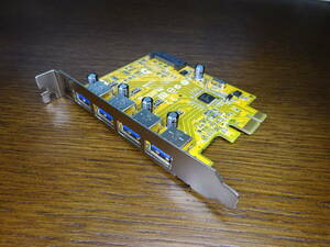 SUNIX社製 PCI-E USB3.0カード 4ポート USB4300NS Win10動作確認済み チップ：Renesas uPD720201 5Gbps ②　