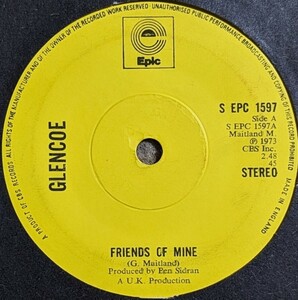 Glencoe-Friend Of Mine★英Orig.7&#34;/マト1/Greatest Show On Earth/Arc/Ian Dury & The Blockheads
