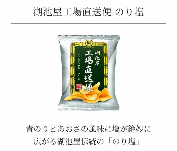 湖池屋 工場直送便 ポテトチップス のり塩 1袋 80g