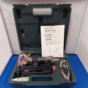 ★動作確認済★HITACHI Koki/日立★常圧 エア タッカ★N2504M★エアツール/工具/道具★職人/大工/木工/D.I.Y.★